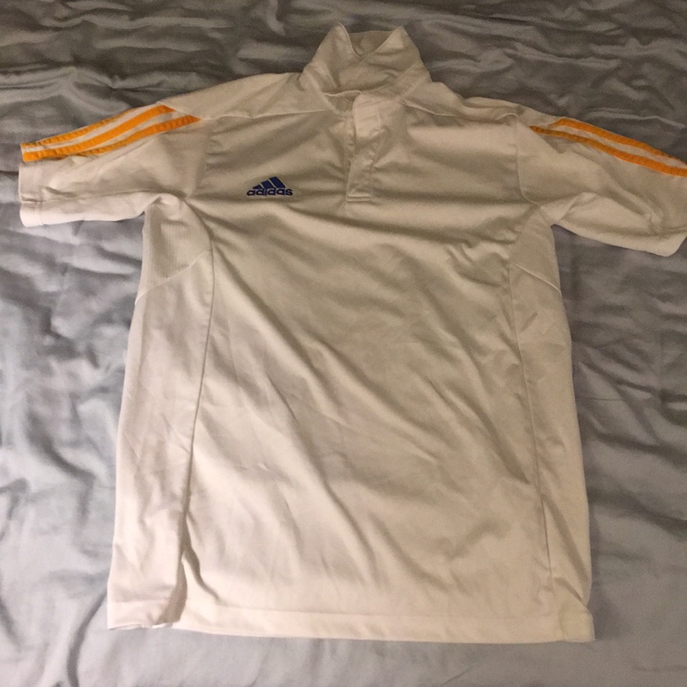 Men’s Adidas Climacool White&Yellow Shirt (Small)